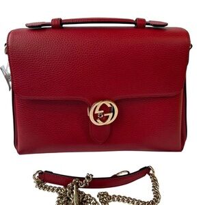 Gucci Crimson Leather Shoulder Bag